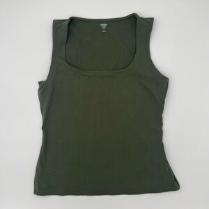 Express Dark Green Women's Body Contour Tank Top Sz L